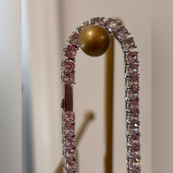 Lifetime Warranty - Gold Plated Tennis Necklace - Picture 4 of 5